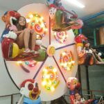 Crianças se divertindo em mini roda gigante em buffet infantil Zona Norte SP